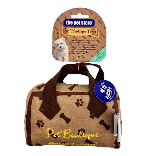 J&E Importers Green Jem Pet Boutique Superweiches Quietschspielzeug Designer-Tasche Hundespielzeug Hellbraun von J&E Importers