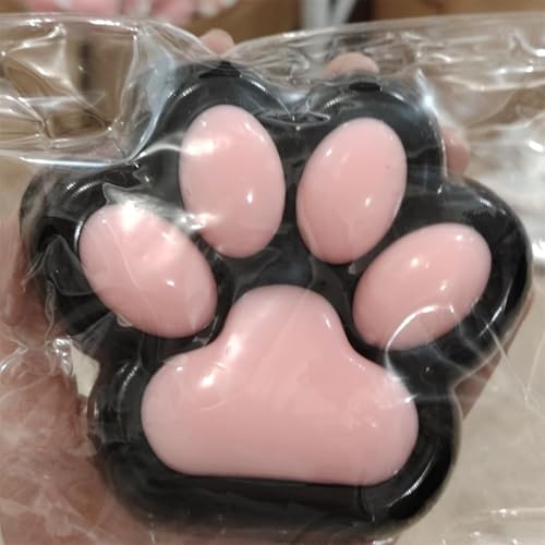 JABALUX Cat Paw Squishy, Handmade Cat Paw Squishy, Giant Cat Paw Squishy Jumbo, 5 Inch Cat Paw Giant Paw Squishy Fidget Toys, Squishy Cat Paw Squeeze Toys (Black) von JABALUX