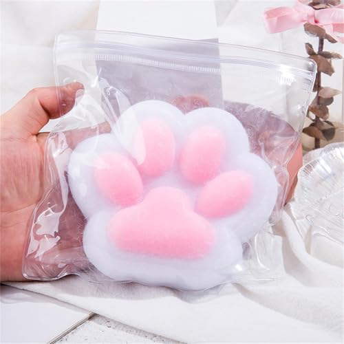 JABALUX Cat Paw Squishy, Handmade Cat Paw Squishy, Giant Cat Paw Squishy Jumbo, 5 Inch Cat Paw Giant Paw Squishy Fidget Toys, Squishy Cat Paw Squeeze Toys (White) von JABALUX