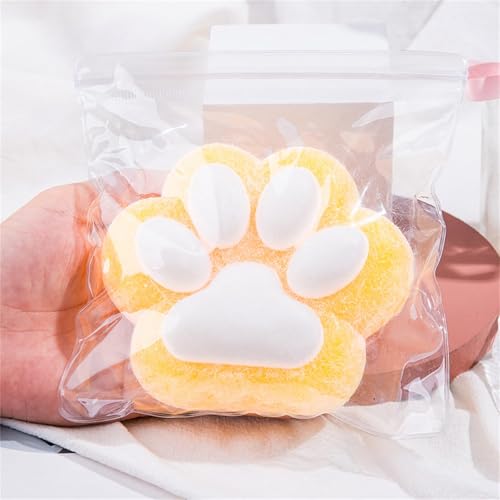 JABALUX Cat Paw Squishy, Handmade Cat Paw Squishy, Giant Cat Paw Squishy Jumbo, 5 Inch Cat Paw Giant Paw Squishy Fidget Toys, Squishy Cat Paw Squeeze Toys (Yellow) von JABALUX