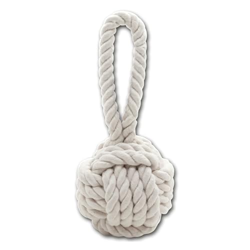 JACK AND VANILLA, Ball aus natürlichem Seil für Hunde, robust und langlebig, ideal für Spiel und Bewegung, Gewicht 205 g, Durchmesser 20 cm, natürliche Farbe, Modell Revive Toys von JACK AND VANILLA