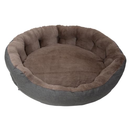 JACK AND VANILLA, Bequemes Sofa für Hunde und Katzen, modernes Design, Abnehmbarer und waschbarer Bezug, rutschfeste Unterseite, Maße 80 x 65 x 28 cm, Farbe Dunkelgrau von JACK AND VANILLA