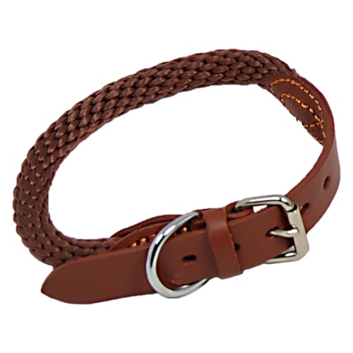 JACK AND VANILLA, Bequemes und langlebiges Halsband für Hunde, robuste Sicherheitsschnalle, Elegantes Design, verstellbar für einen perfekten Halt, Größe 15 mm x 65 cm, Farbe: Braun, Modell Walkabout von JACK AND VANILLA