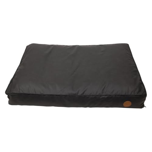 JACK AND VANILLA, Elegantes Hundebett, schwarz, bequem und langlebig, weiche Polsterung, Abnehmbarer und waschbarer Bezug, ideal für große Hunde, Größe 100 x 70 cm, Modell Timeless Classy von JACK AND VANILLA