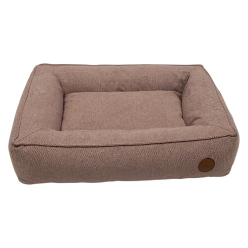 JACK AND VANILLA, Ergonomisches Boxbett für Hunde und Katzen, Elegantes Design, leicht zu reinigen, optimale Unterstützung, Maße 100 x 70 x 19 cm, Farbe Rosa, für alle Rassen von JACK AND VANILLA