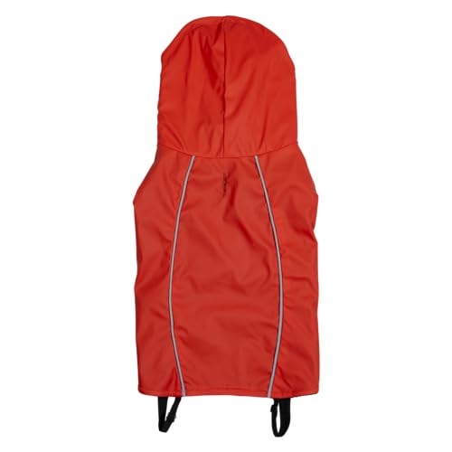 JACK AND VANILLA, Fisherman Regenjacke mit roter Kapuze, lockere Passform, ergonomisch, ideal für Outdoor-Aktivitäten, Größe XL, 60 cm von JACK AND VANILLA