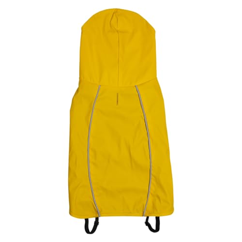 JACK AND VANILLA, Fisherman wasserdichte Jacke mit Kapuze, für Outdoor-Aktivitäten, leicht und bequem, praktische Taschen, Größe XS, Gelb von JACK AND VANILLA