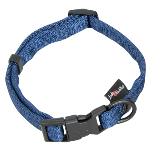 JACK AND VANILLA, Halsband für Hunde, Modell Comfort Tube Nylon, Farbe: Blau, Größe 12 mm x 23-36 cm von JACK AND VANILLA