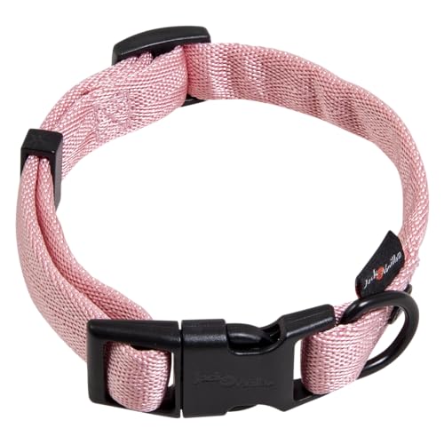 JACK AND VANILLA, Halsband für Hunde, Modell Comfort Tube Nylon, Farbe: Rosa, Größe 12 mm x 23-36 cm von JACK AND VANILLA