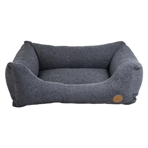 JACK AND VANILLA JV Hampton Orthopädisches Hundesofa – Korb für ältere Hunde oder empfindliche Gelenke – Dunkelgrau, L, 117 x 82 x 28 cm von JACK AND VANILLA