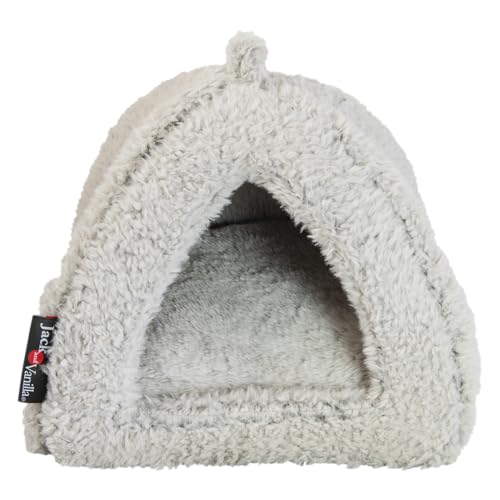 JACK AND VANILLA, Hundebett, Modell Shell Igloo, Farbe: Muschelgrau, Größe 37 x 37 x 37 cm von JACK AND VANILLA