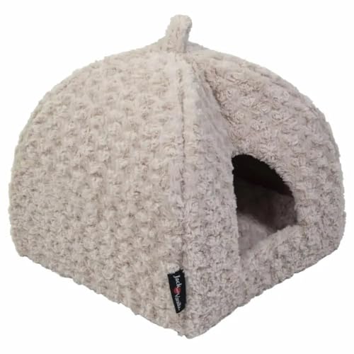 JACK AND VANILLA, Hundebett Igloo Modell Softy, Farbe Rosette, Beige, Größe XS, 40 x 40 x 40 cm von JACK AND VANILLA