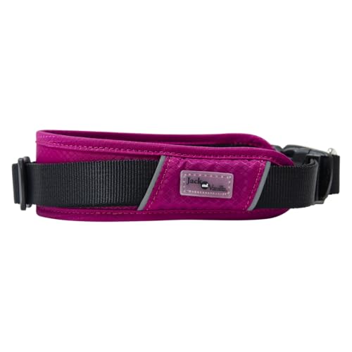 JACK AND VANILLA, Hundehalsband, Modell Expedition, Farbe Fuchsia, Größe 20 mm x 42 cm von JACK AND VANILLA