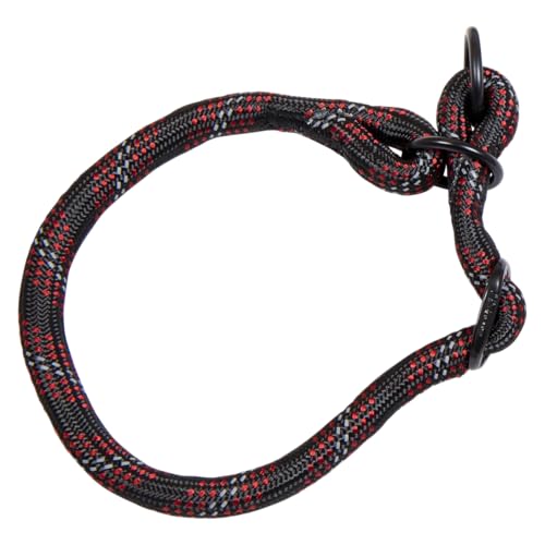 Jack and Vanilla - Großes Hundehalsband mit leuchtenden Punkten, hohe Sichtbarkeit – für alle Größen – Farbe: Schwarz, Größe 12 mm x 30-35 cm von JACK AND VANILLA