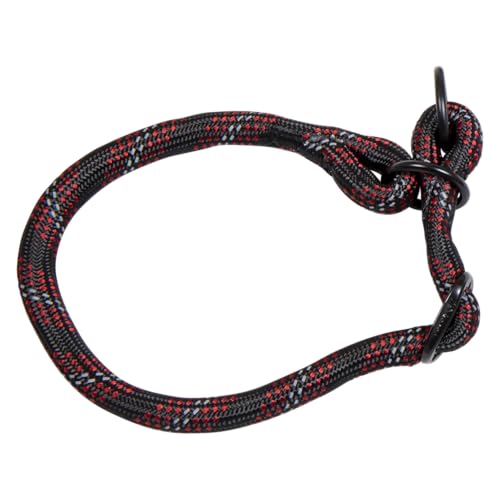 JACK AND VANILLA, Hundehalsband, Modell Luminous Dots, Schwarz, Größe 12 mm x 50-65 cm von JACK AND VANILLA