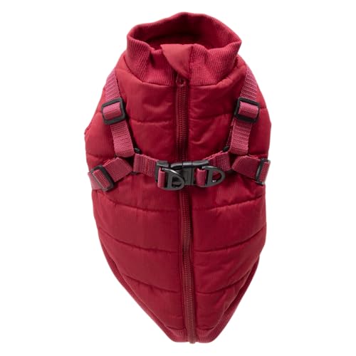 JACK AND VANILLA, Hundejacke, wasserdicht, modernes und schickes Design, individuelle Passform, pflegeleicht, Farbe Rot, Größe S, Modell 5Th Avenue Dogwalk von JACK AND VANILLA