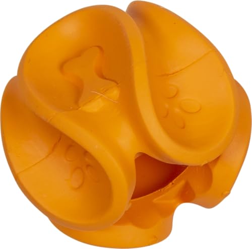 JACK AND VANILLA, Hundespielzeug aus langlebigem Gummi, stimuliert die Aktivität und beugt Langeweile vor, leicht zu reinigen, Ø 5,8 cm, Farbe Orange, Modell Rubber Toys von JACK AND VANILLA