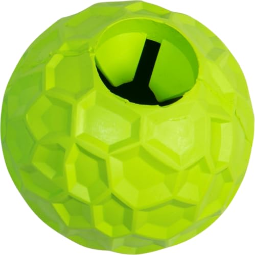 JACK AND VANILLA, Interaktiver Snackball für Hunde aus langlebigem Gummi, stimuliert den Spielinstinkt, leicht zu reinigen, Ø 7,5 cm, Farbe Grün, Modell Rubber Toys von JACK AND VANILLA