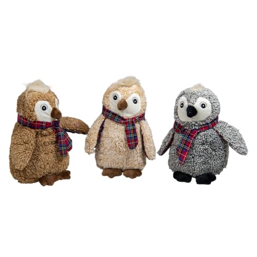 JACK AND VANILLA, Interaktives Hundespielzeug in Pinguin-Form, weich, aus Samt, integrierte Pfeife, ideal für Spiele, 20 cm, bunt, perfekt für kleine und mittelgroße Hunde von JACK AND VANILLA