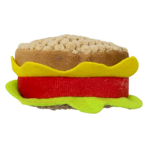 JACK AND VANILLA, Interaktives Katzenspielzeug in Sandwichform, stimuliert den Jagdinstinkt, langlebig und leicht zu reinigen, Größe 10,5 cm, attraktive Farbe, Modell Cat Toys von JACK AND VANILLA