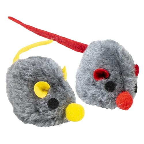 JACK AND VANILLA, Katzenspielzeug in Form Einer bunten Maus, 2-teilig, 7 cm, ungiftig, mit Glöckchen für EIN anregendes und ansprechendes Spiel, Modell Cat Toys von JACK AND VANILLA