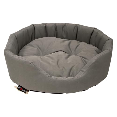 JACK AND VANILLA, Komfortables Hundebett aus Memory-Schaum für Hunde und Katzen, Elegantes Design, grau, Bezug waschbar, langlebig und pflegeleicht, in verschiedenen Größen erhältlich von JACK AND VANILLA