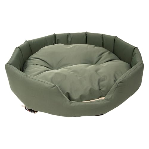 JACK AND VANILLA, Komfortables Hundebett aus Memory-Schaum für Hunde und Katzen, modernes und Elegantes Design, leicht zu waschen, langlebig, passende Größe, Grün von JACK AND VANILLA