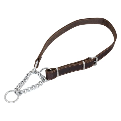 JACK AND VANILLA, Martingale Hundehalsband, Modell Fettleder, Farbe: Braun, Größe 25 mm x 50-80 cm von JACK AND VANILLA