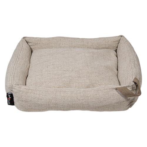 JACK AND VANILLA, Modernes Sofa, Beige, Schlichtes und bequemes Design, ideal für kleine Räume, Füllung mit hoher Dichte, pflegeleicht, Maße 70 x 55 x 16 cm, Modell Luxor von JACK AND VANILLA