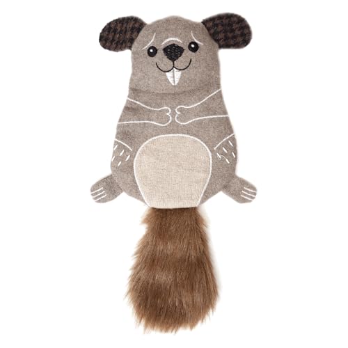 JACK AND VANILLA, Plüschspielzeug aus Biber, 33 cm, Design inspiriert von der Natur, weich und langlebig, ideal für Hunde, waschbar, ideal für interaktive Spiele, Modell Forest Fluff von JACK AND VANILLA