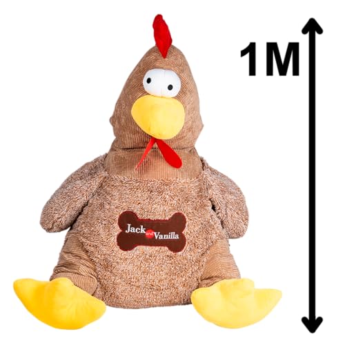 JACK AND VANILLA, Plüschspielzeug für Hunde und Katzen, brauner Hahn, weich und langlebig, ideal zum Spielen und Kuscheln, Größe 100 cm, Farbe Braun, für alle Rassen JACK AND VANILLA, Plüschspielzeug für Hunde und Katzen, brauner Hahn, weich und langlebig, ideal zum Spielen und Kuscheln, Größe 100 cm, Farbe Braun, für alle Rassen von JACK AND VANILLA