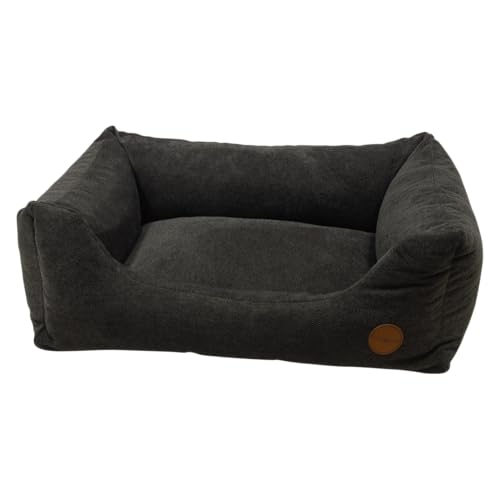 JACK AND VANILLA, Sofa für Tiere aus ergonomischem Schaumstoff, modernes Design, dunkelgrau, waschbarer Bezug, langlebig und bequem, ideal für Hunde und Katzen, 80 x 60 cm von JACK AND VANILLA