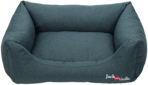 JACK AND VANILLA, Wasserdichtes Sofa für Tiere, modernes Design, leicht zu reinigen, optimaler Komfort für Hunde und Katzen, Maße 40 x 60 x 23 cm, Petrol von JACK AND VANILLA