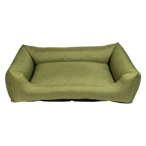 JACK AND VANILLA - Hundesofa wasserfest – wasserdichtes Korb, langlebig und komfortabel für kleine bis große Hunde – leicht zu waschen – Farbe Grün XL, 120 x 82 x 27 cm von JACK AND VANILLA