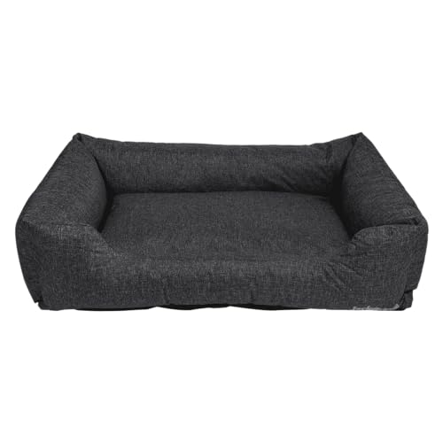 JACK AND VANILLA - Hundesofa wasserfest – wasserdichtes Korb, langlebig und komfortabel für kleine bis große Hunde – leicht zu waschen – Farbe Schwarz XL, 120 x 82 x 27 cm von JACK AND VANILLA