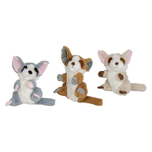 JACK AND VANILLA, Weiches Plüschspielzeug für Hunde und Katzen, Fennec-Design, stimuliert das Spiel und die Aktivität, robust und ungiftig, maschinenwaschbar, 24 cm, Farbe Samt von JACK AND VANILLA