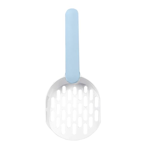 JACKANNA 2 stück Farbe Mesh Cat Litter Scoop Katzenstreu Schaufel Kunststoff Katzenstreu Sichter Schaufel Katzenstreu Schaufel für Tofu Streu und Lehm Streu (Weiß mit Hellblau) von JACKANNA