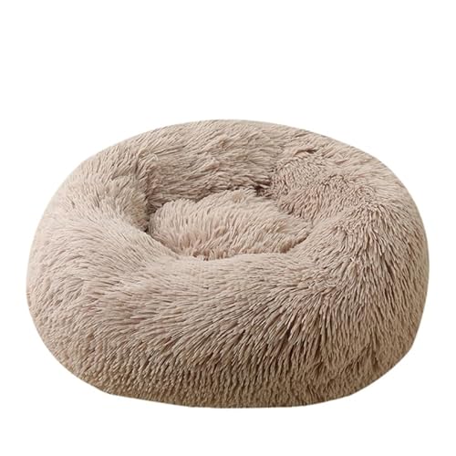 JACKANNA Hundebett - Das Original, mit waschbarem Bezug Hundekissen, Hundekorb, Flauschiges Hundebett für große, mittelgroße & kleine Hunde (Khaki, 50cm) von JACKANNA