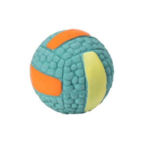 JACKANNA Hundespielzeug Bälle, Interaktive Latex Sound Bälle Haustier Spielzeug, Soft Play Interaktive Pick Up Spielzeug für kleine Hunde Welpen (Blauer Volleyball) von JACKANNA