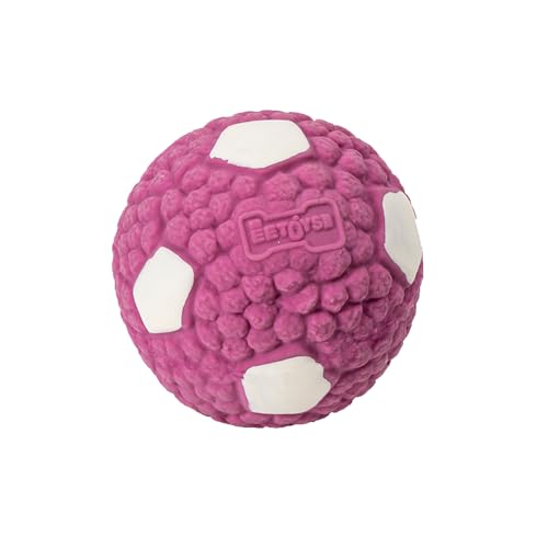 JACKANNA Hundespielzeug Bälle, Interaktive Latex Sound Bälle Haustier Spielzeug, Soft Play Interaktive Pick Up Spielzeug für kleine Hunde Welpen (Lila Fußball) von JACKANNA