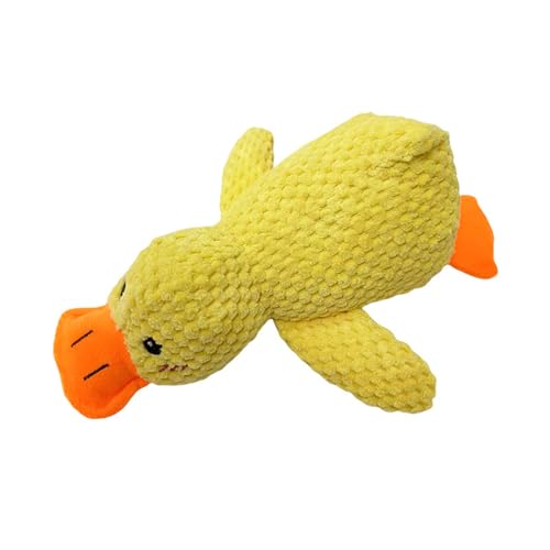 JACKANNA Pet Plush Toys Interactive Duck Toys Hundespielzeug für große, mittlere und kleine Hunde (Begleitet von Ente gelb) von JACKANNA