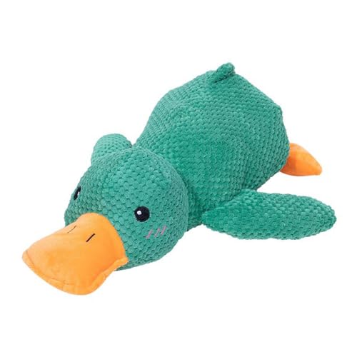 JACKANNA Pet Plush Toys Interactive Duck Toys Hundespielzeug für große, mittlere und kleine Hunde (Companion Duck Grün) von JACKANNA