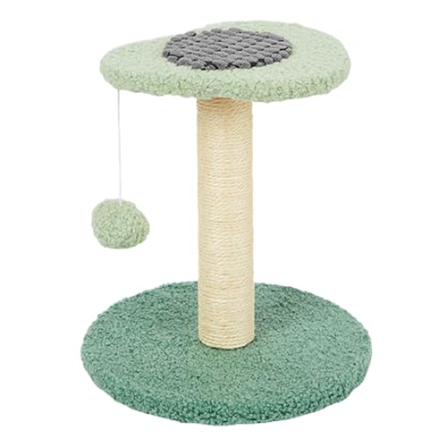 Jackanna Cute Sunflower Cat Scratching Post, Katze Kratzbrett mit Bett, Sisal Scratching Post, Kätzchen Bett Katze Barsch, kleine Katze Turm mit hängenden Spielzeug (Avocado Hocker) von JACKANNA