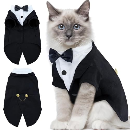 Jackanna Haustier Kostüm, Haustier Katze/Hund Nonne Kostüm, Katze Smoking Jumpsuit, Haustier schrullig cos Foto Requisiten, geeignet für Halloween Weihnachten Cosplay tragen (Stil 1, XL) von JACKANNA