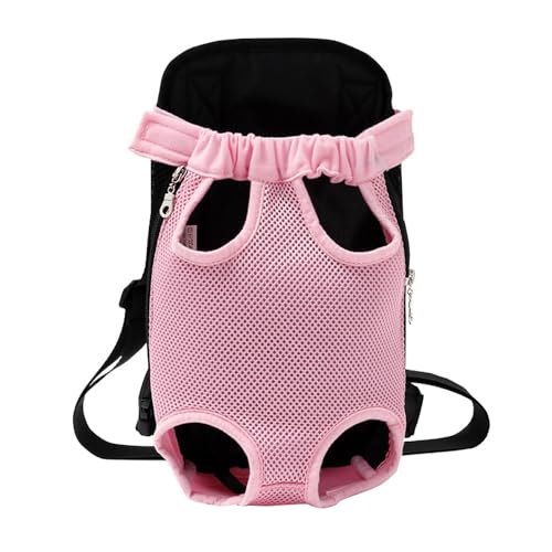 Jackanna Pet Carrier Backpack, Adjustable Pet Dog and Cat Front Forward Carrying Strap, Easily Fits Small and Medium Dogs Suitable for Traveling Camping Out nch (rosa) von JACKANNA