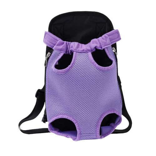 Jackanna Pet Carrier Backpack, Adjustable Pet Dog and Cat Front Forward Carrying Strap, Easily Fits Small and Medium Dogs Suitable for Traveling Camping Out nch (violett (Farbe)) von JACKANNA