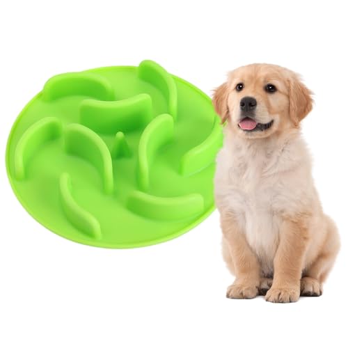 Jackanna Pet Silicone Feeding Bowl, Food Grade Organic Silicone Slow Food Bowl, Pet Licking Mat for Small, Medium and Large Pets Cats and Dogs (grün) von JACKANNA