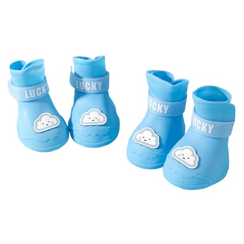 Jackanna wasserdichte Hundeschuhe, Hundeschuhe geeignet für Schnee und Regenwetter (Bundy Blue Cloud (Große Rasse), 3XL) von JACKANNA