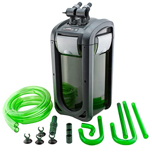 JAD Aquarium Außenfilter Gr. L max. 1610 l/h |Für Süßwasser und Salzwasser| Aquarium Filter für 550 L Becken | Leistungsstärke 4-30 Watt (Gr. L / 550 L Becken) von JAD