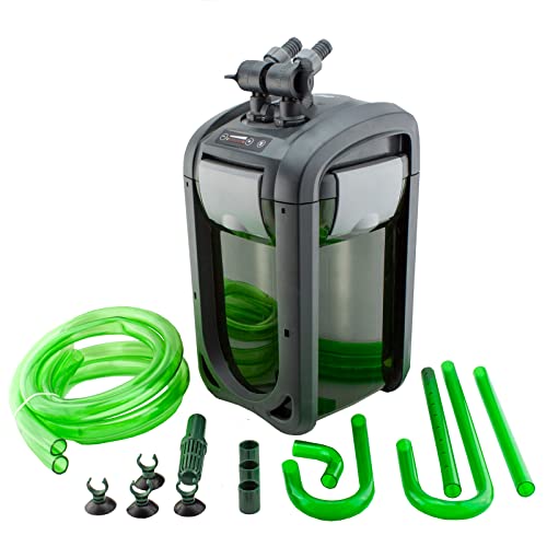 JAD Aquarium Außenfilter Gr. M max. 1610 l/h | Für Süßwasser und Salzwasser| Aquarium Filter für 450 L Becken | Leistungsstärke 4-30 Watt (Gr. M / 460 L Becken) von JAD